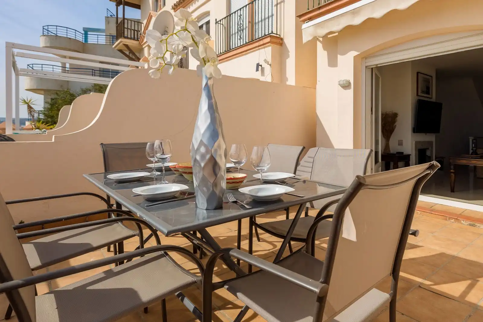 Terraza de Casa o chalet en venta en Estepona con Aire acondicionado, Terraza y Piscina comunitaria