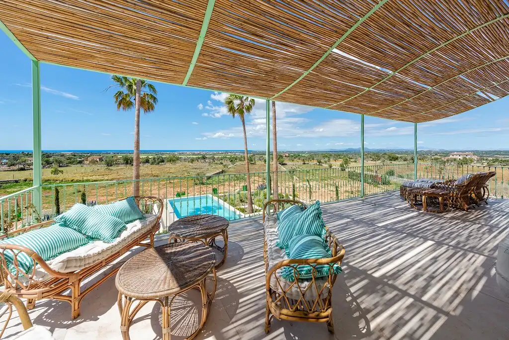 Terraza de Finca rústica en venta en Santanyí con Aire acondicionado, Calefacción y Jardín privado
