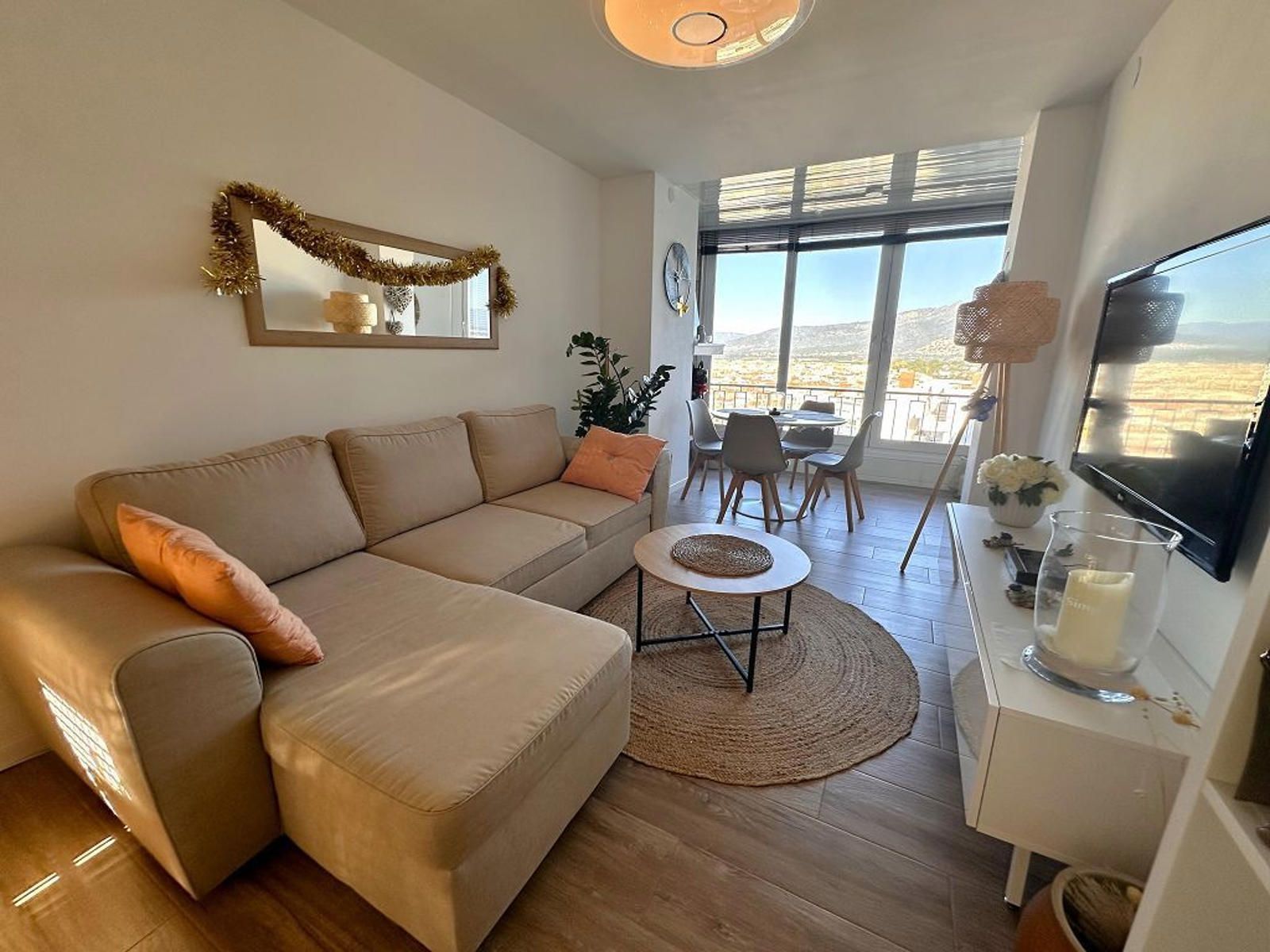 Living room of Apartment for sale in Roses  with Swimming Pool and Community pool