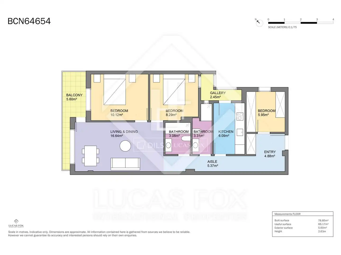 Wohnung zum Verkauf in Barcelona mit Klimaanlage, Möbliert und Balkon