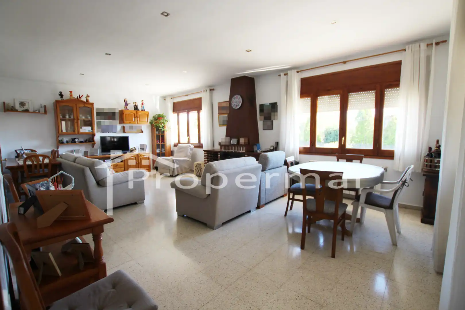 Sala d'estar de Casa o xalet en venda en Sant Antoni de Vilamajor amb Calefacció, Jardí privat i Terrassa
