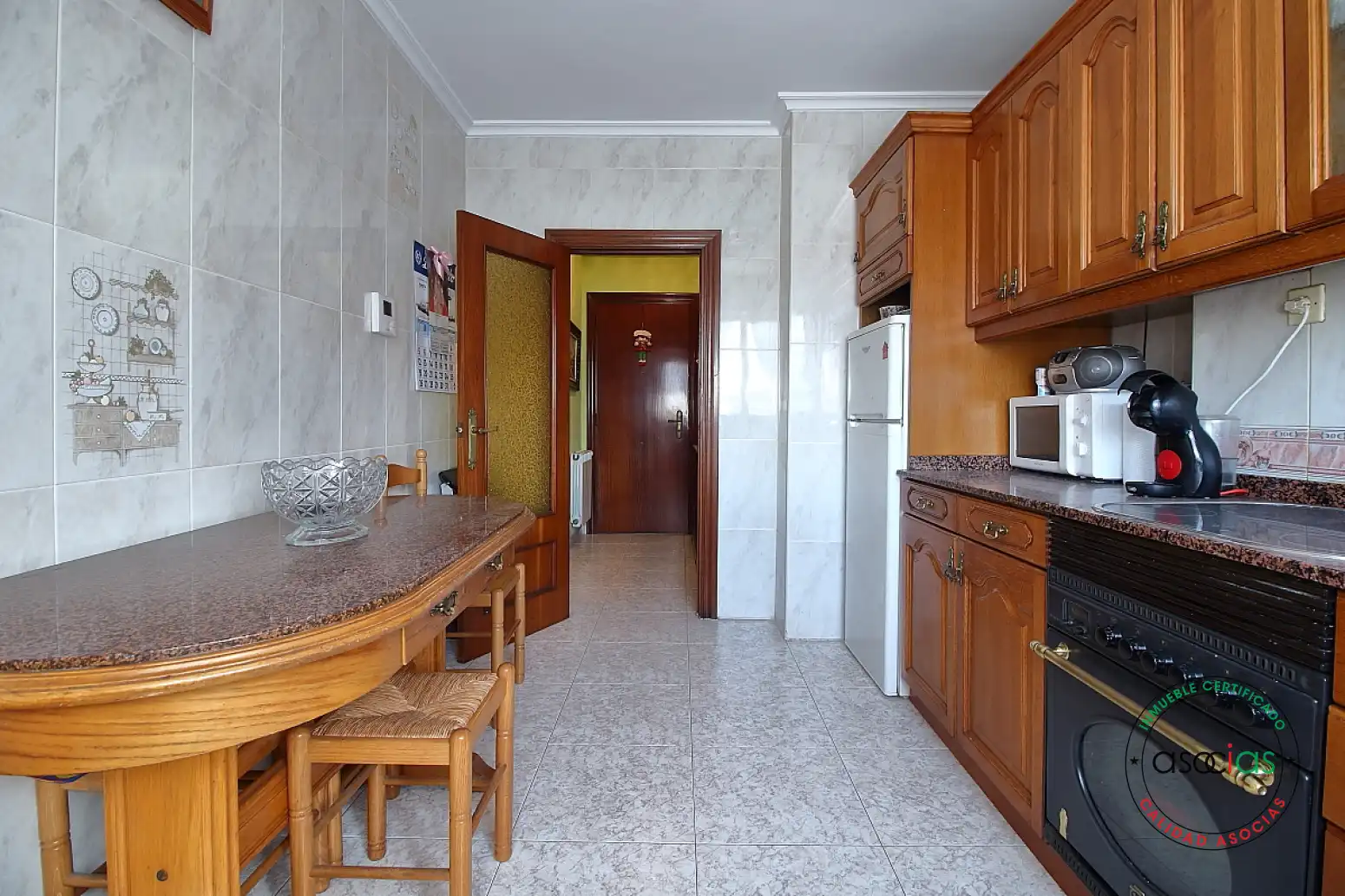 Kitchen of Flat for sale in Gijón   with Heating, Parquet flooring and Furnished