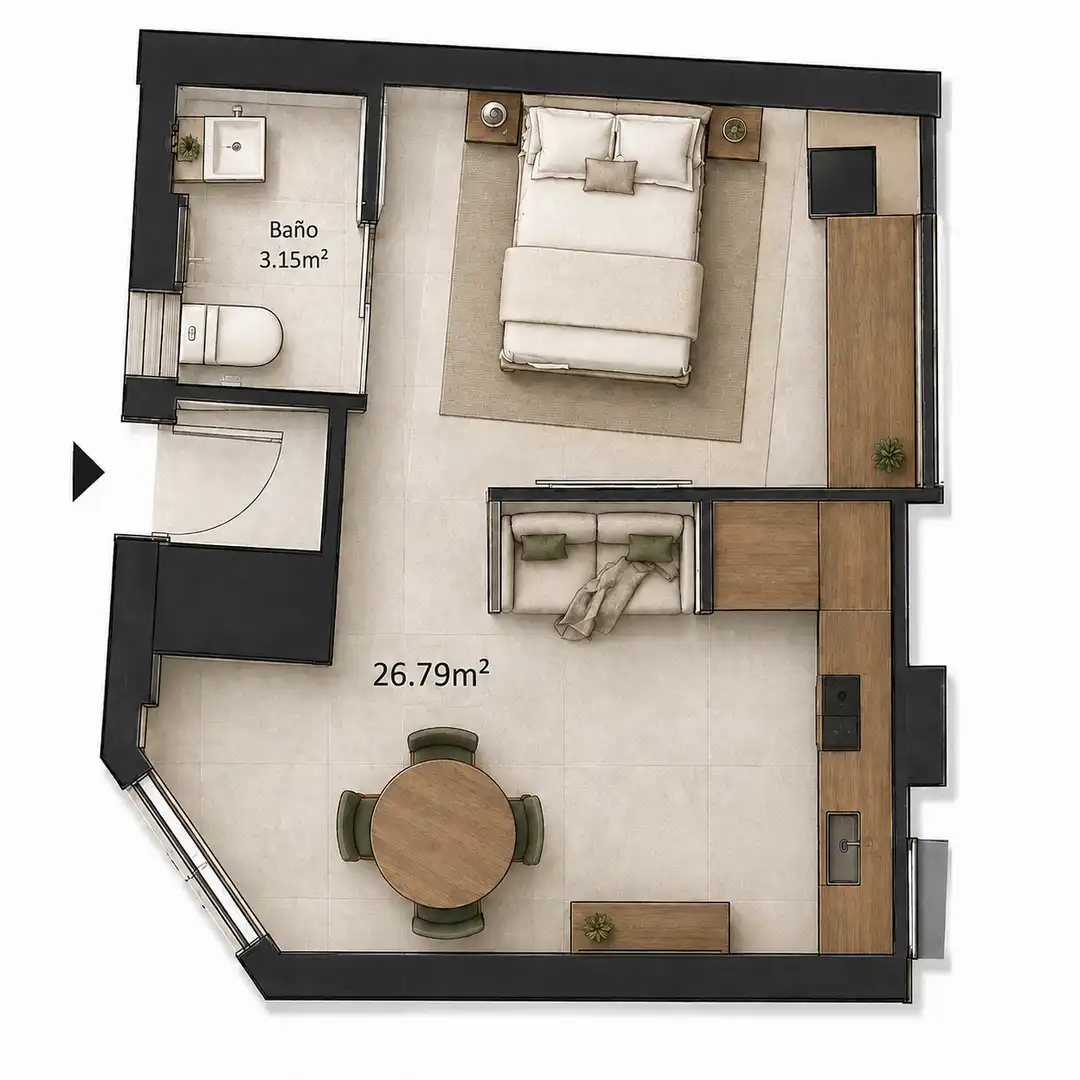 Bedroom of Apartments for sale in Murcia  with Air Conditioner