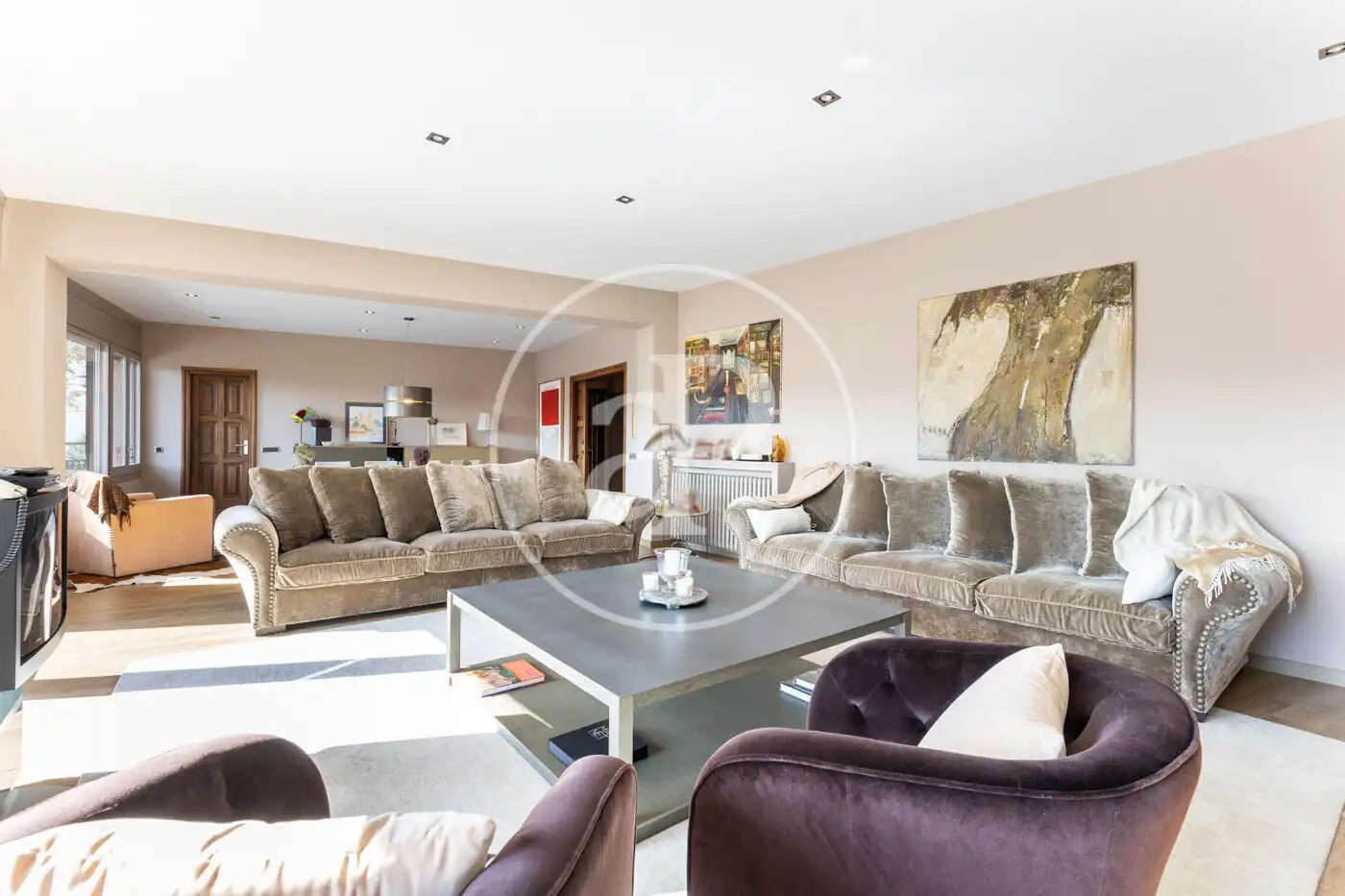 Living room of Houses for sale in Sant Cugat del Vallès  with Air Conditioner, Heating and Private garden