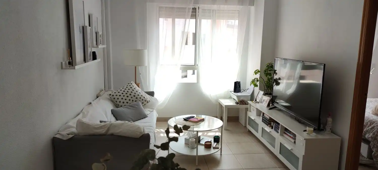 Sala d'estar de Pis de lloguer en  Murcia Capital amb Aire condicionat i Moblat