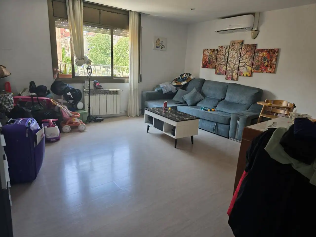 Wohnzimmer von Wohnung zum Verkauf in Terrassa mit Klimaanlage, Heizung und Parkett
