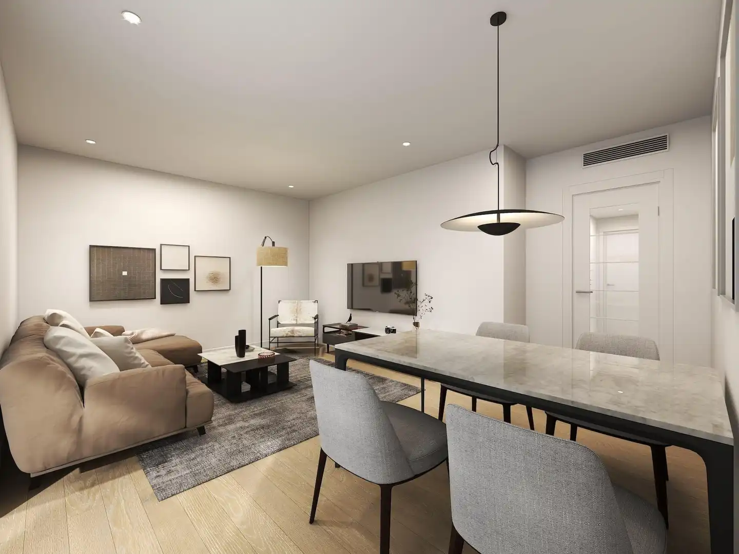 Sala de estar de Apartamento en venta en Mijas con Aire acondicionado, Calefacción y Terraza