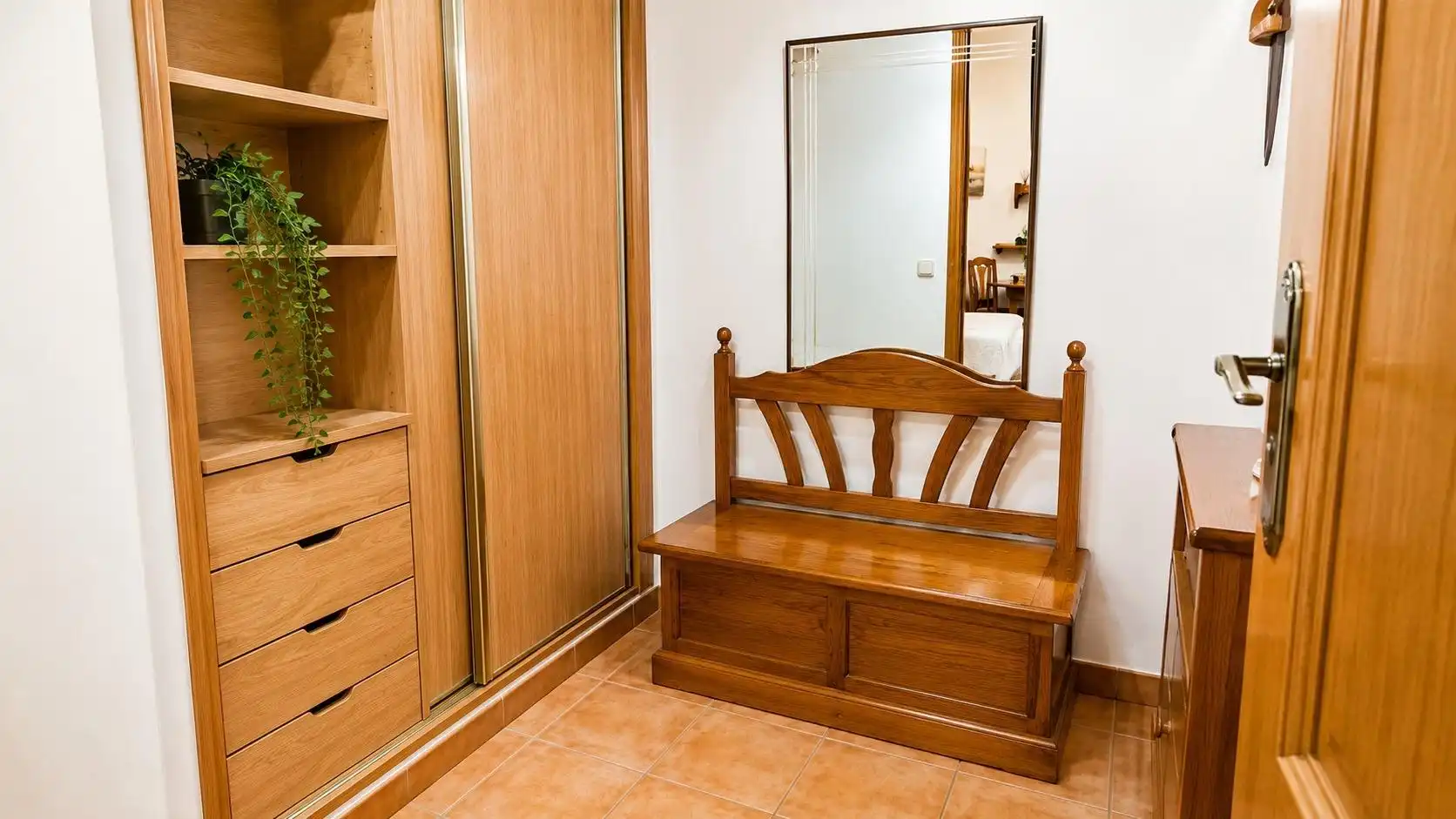 Schlafzimmer von Wohnung zur Miete in Bunyola mit Klimaanlage, Terrasse und Möbliert
