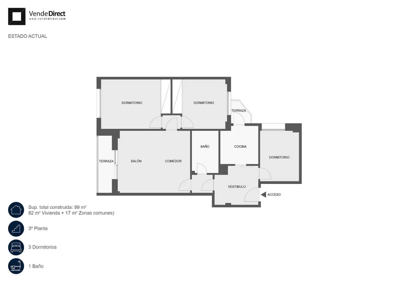 Piso en venta en Madrid con Aire acondicionado, Calefacción y Parquet