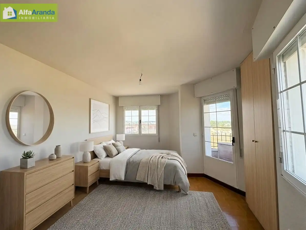 Bedroom of Flat for sale in Aranda de Duero  with Heating, Parquet flooring and Terrace