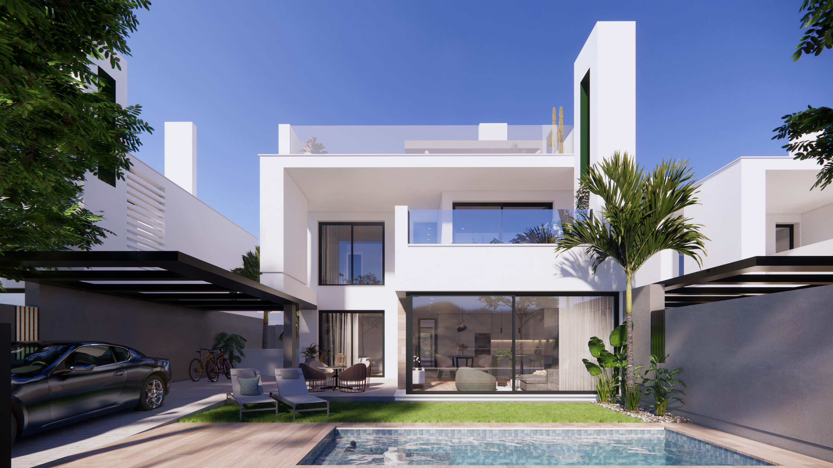 Exterior view of House or chalet for sale in Alicante / Alacant  with Air Conditioner and Private garden