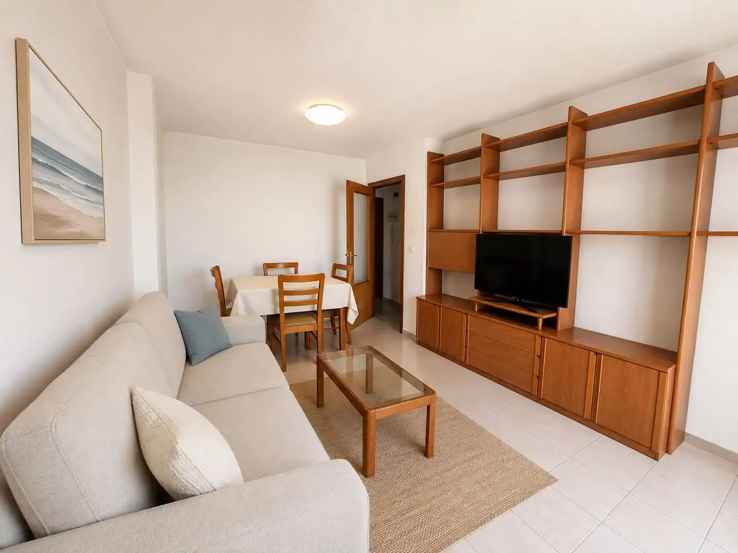 Sala d'estar de Apartament de lloguer en Villajoyosa / La Vila Joiosa amb Aire condicionat, Piscina i Moblat
