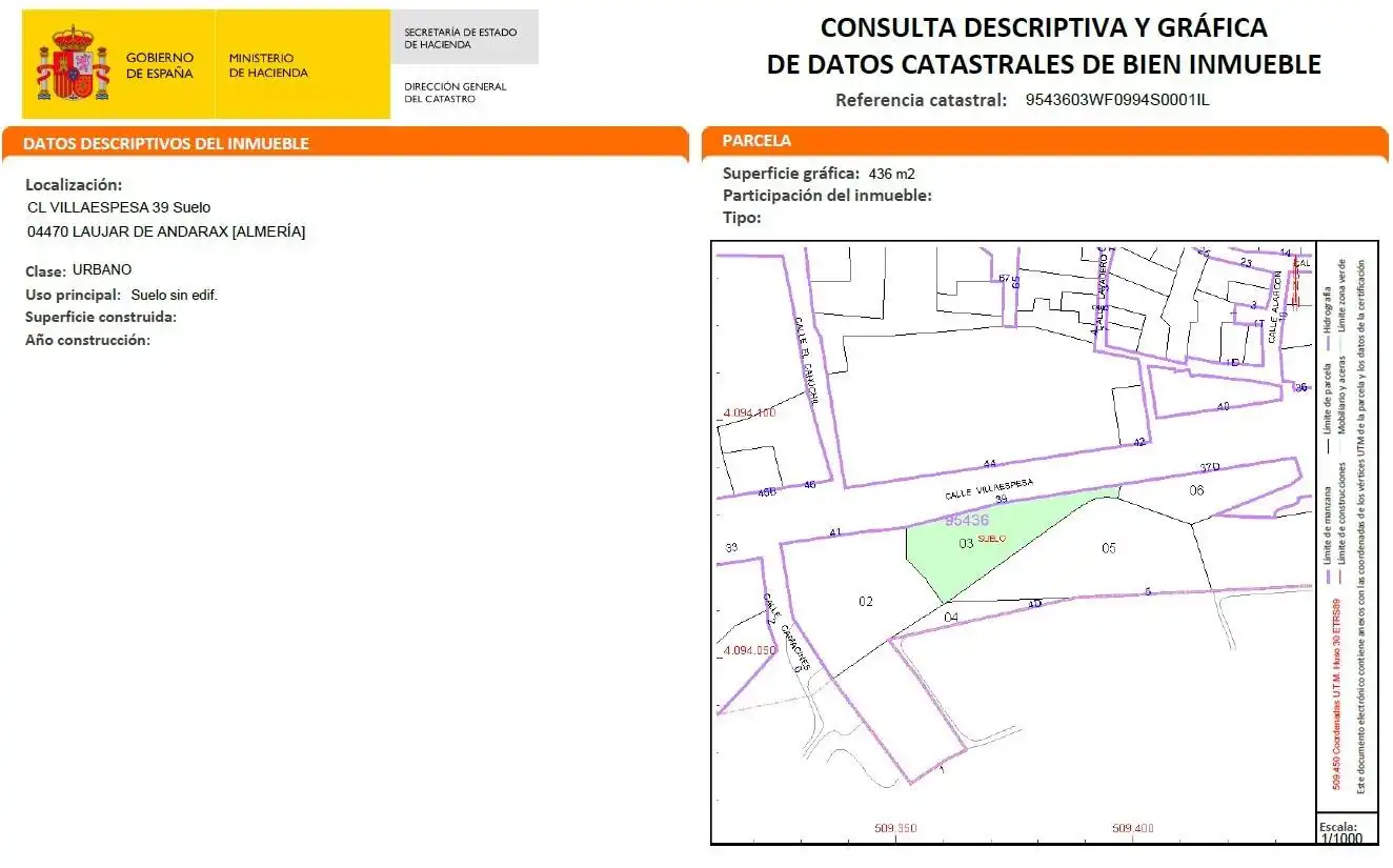 Residential land for sale in Calle de Canalejas 39, imagen 3