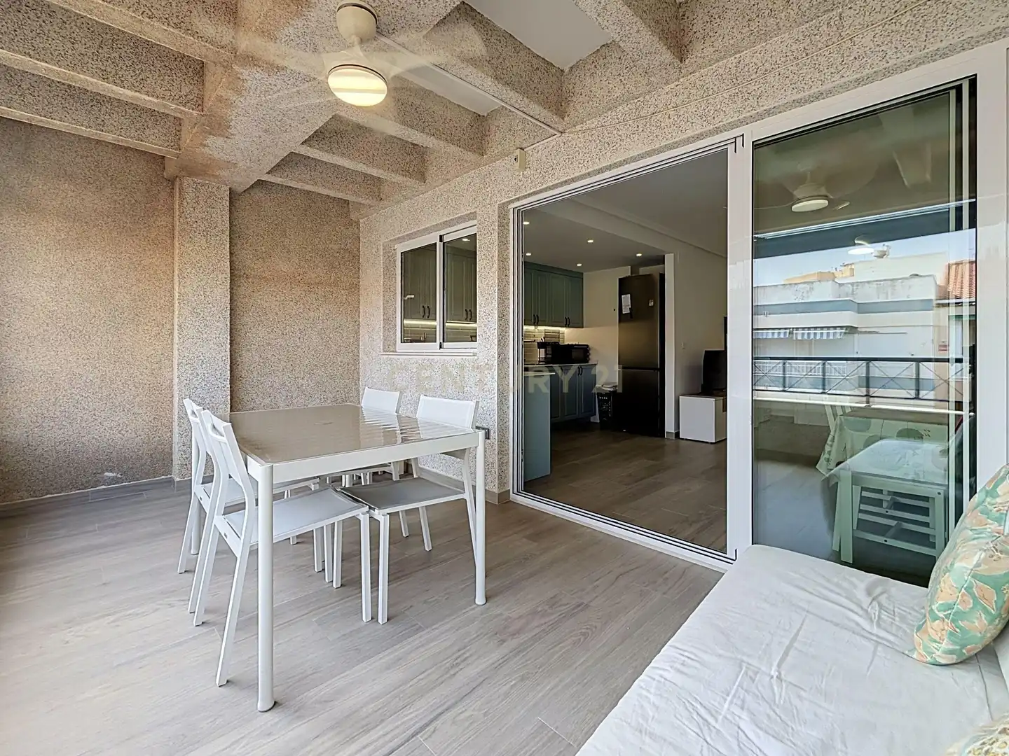 Terrace of Apartments for rent in Torrevieja  with Air Conditioner, Oven and Washing machine