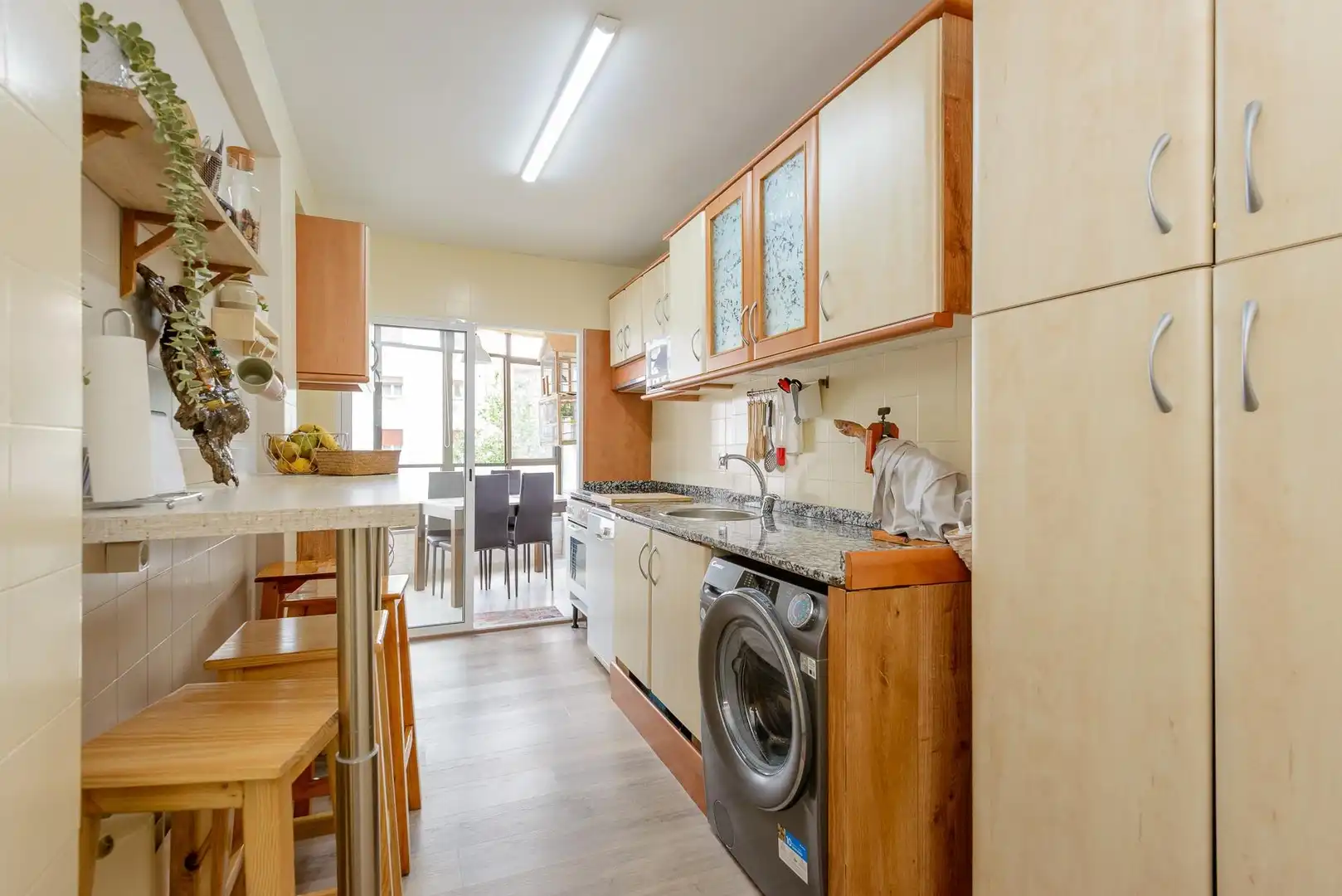Kitchen of Flat for sale in Salas  with Heating, Furnished and Balcony