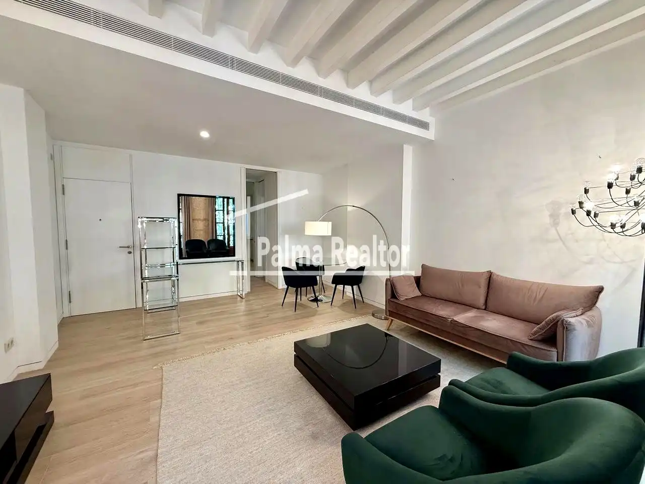 Wohnzimmer von Loft zum Verkauf in  Palma de Mallorca mit Klimaanlage, Parkett und Balkon
