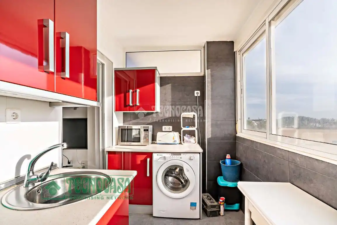Kitchen of Flat for sale in Roquetas de Mar  with Air Conditioner and Heating