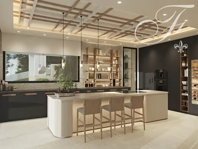 Cuina de Casa o xalet en venda en Santa Eulària des Riu amb Aire condicionat, Jardí privat i Terrassa