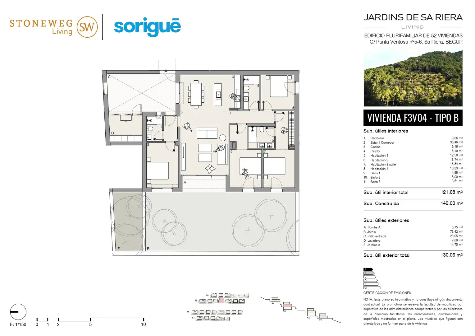 Wohnung zum Verkauf in Begur mit Klimaanlage, Heizung und Privatgarten
