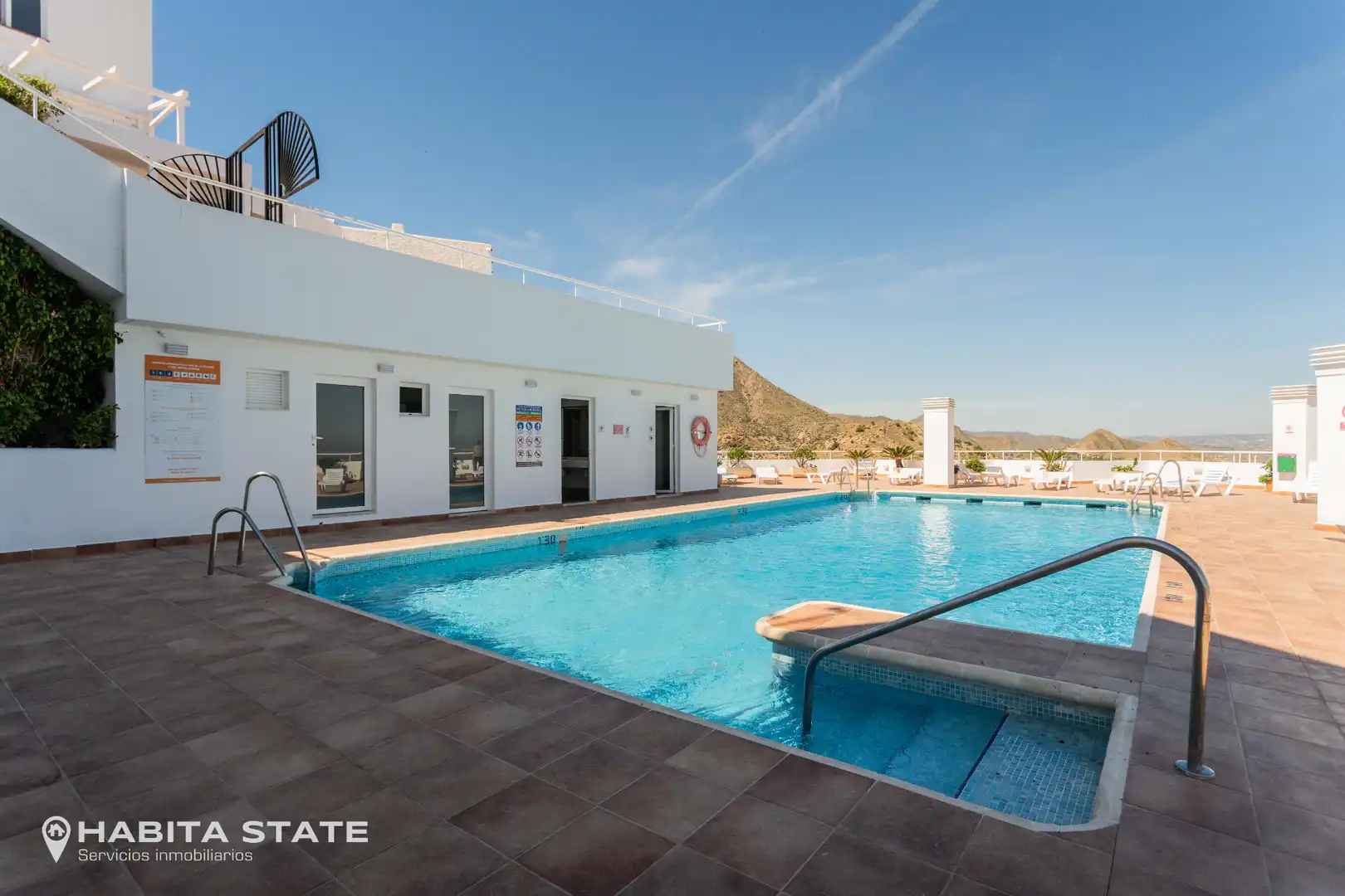 Swimming pool of Flat for rent in Mojácar  with Air Conditioner, Furnished and Pets allowed