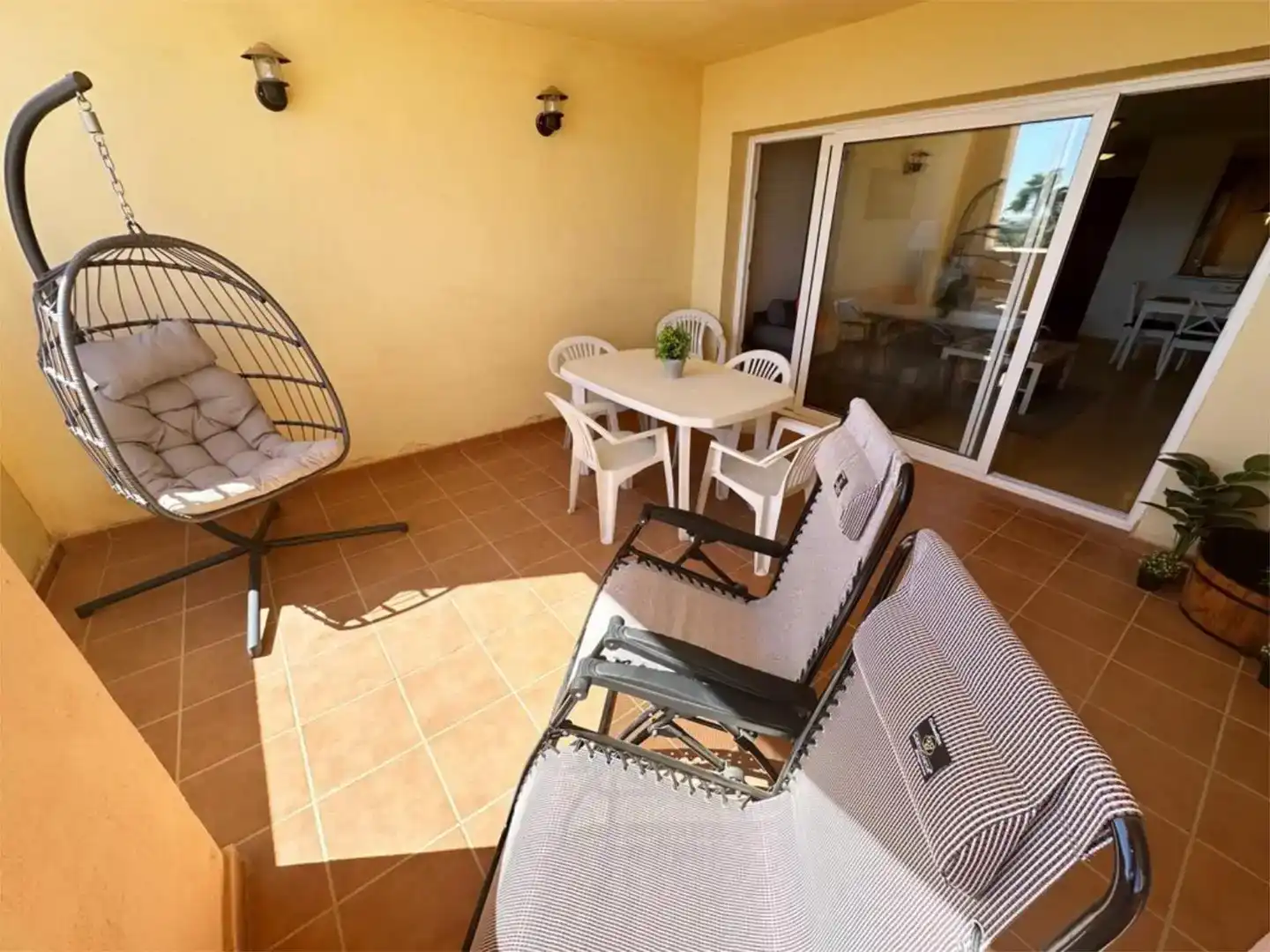 Terrasse von Wohnung zur Miete in Torre-Pacheco mit Klimaanlage und Balkon