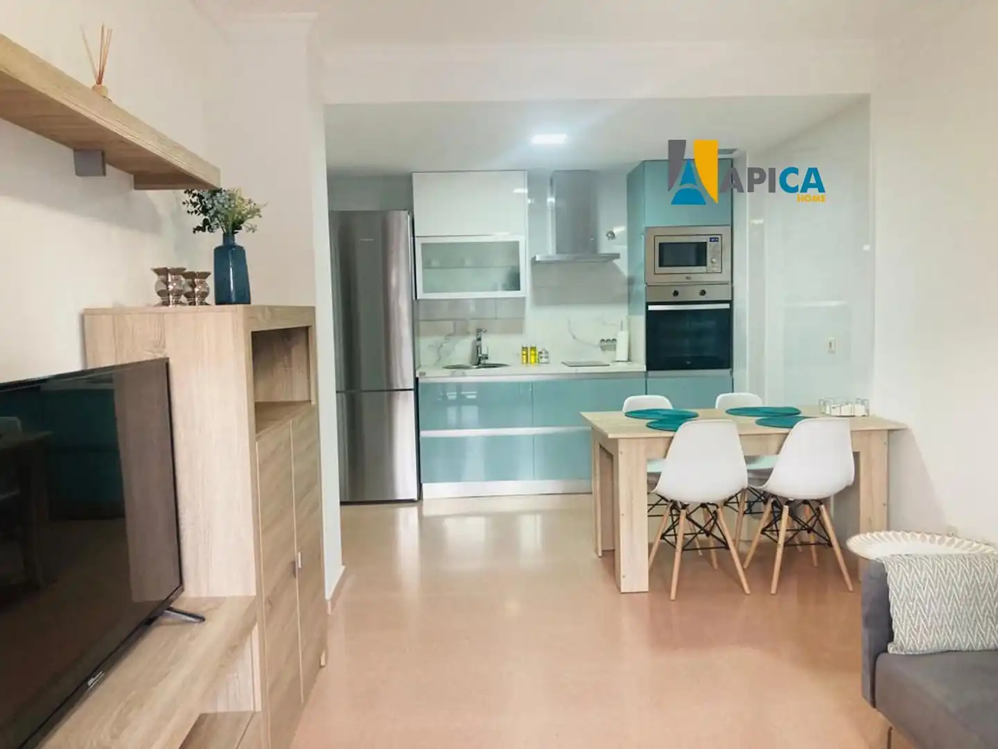 Cocina de Piso en venta en Manilva con Piscina, Amueblado y Piscina comunitaria