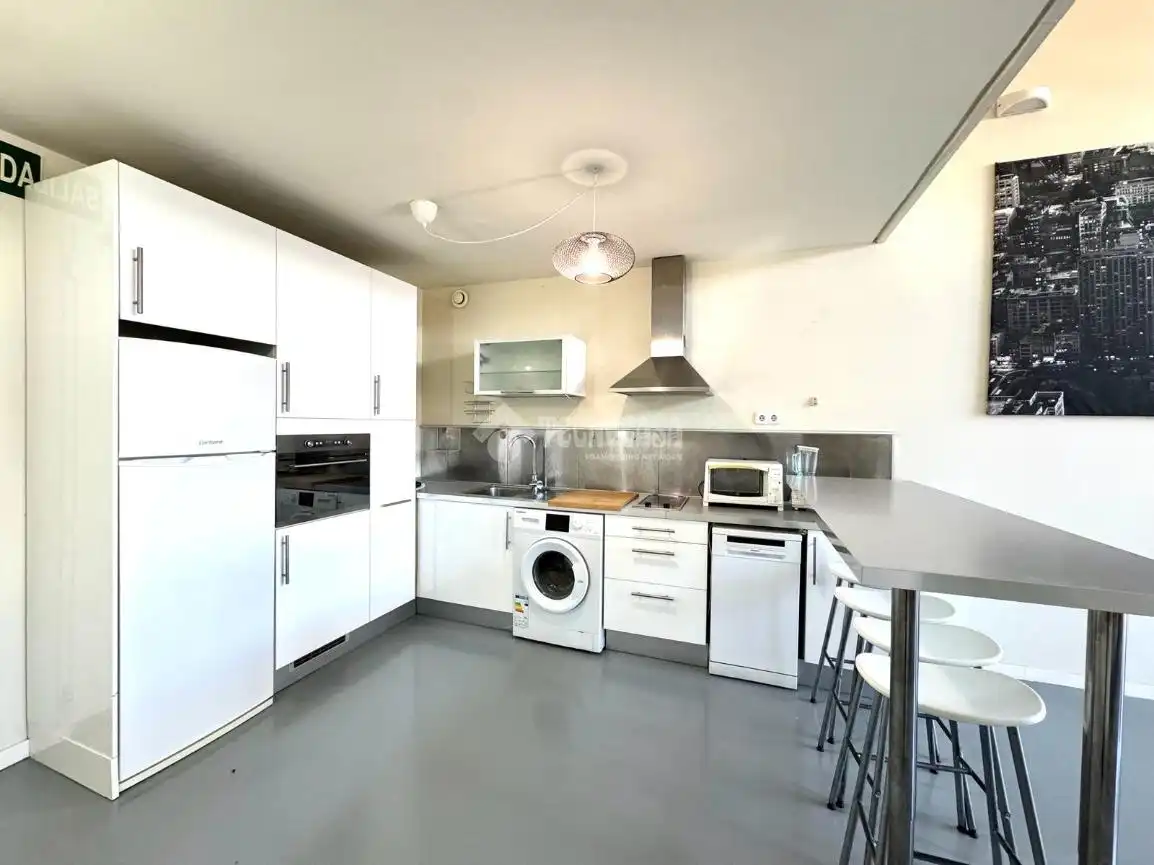 Cuina de Loft de lloguer en Madrid amb Aire condicionat, Calefacció i Terrassa