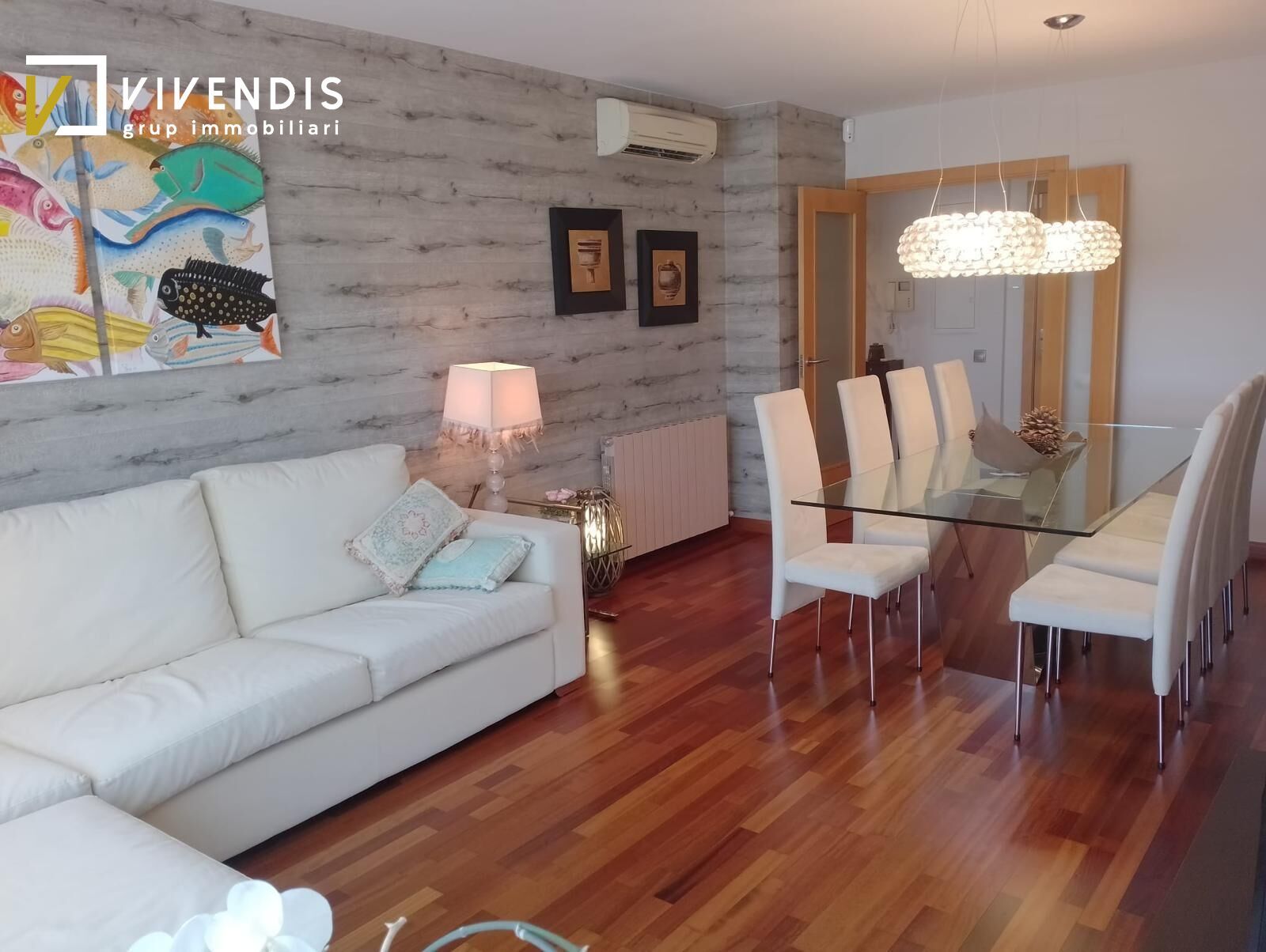 Living room of Flat for sale in  Lleida Capital  with Heating, Parquet flooring and Terrace