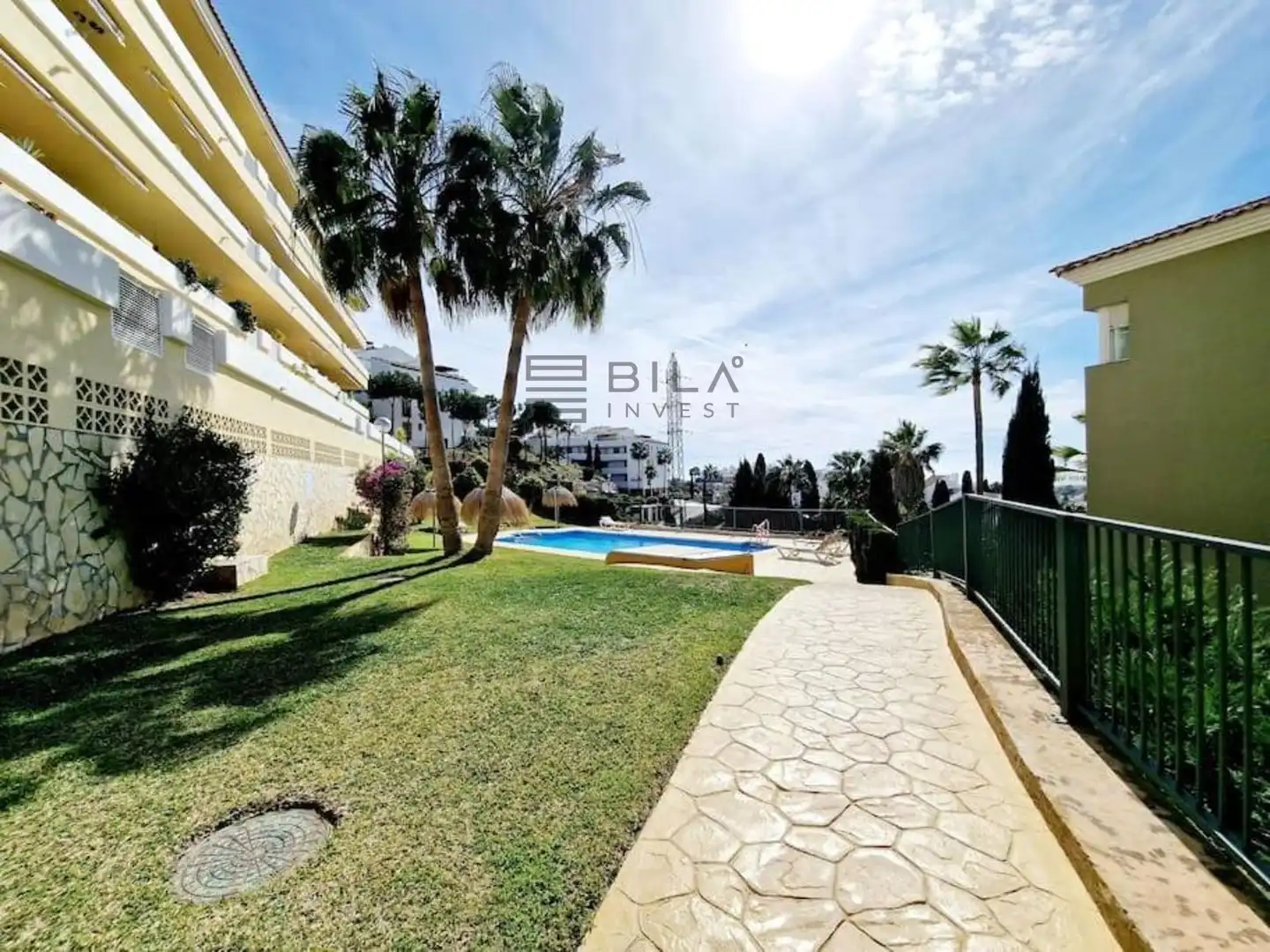 Außenansicht von Wohnung zum Verkauf in Mijas mit Klimaanlage, Terrasse und Abstellraum