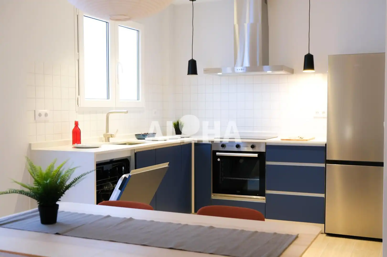 Cocina de Apartamento de alquiler en Moncada con Aire acondicionado, Calefacción y Terraza
