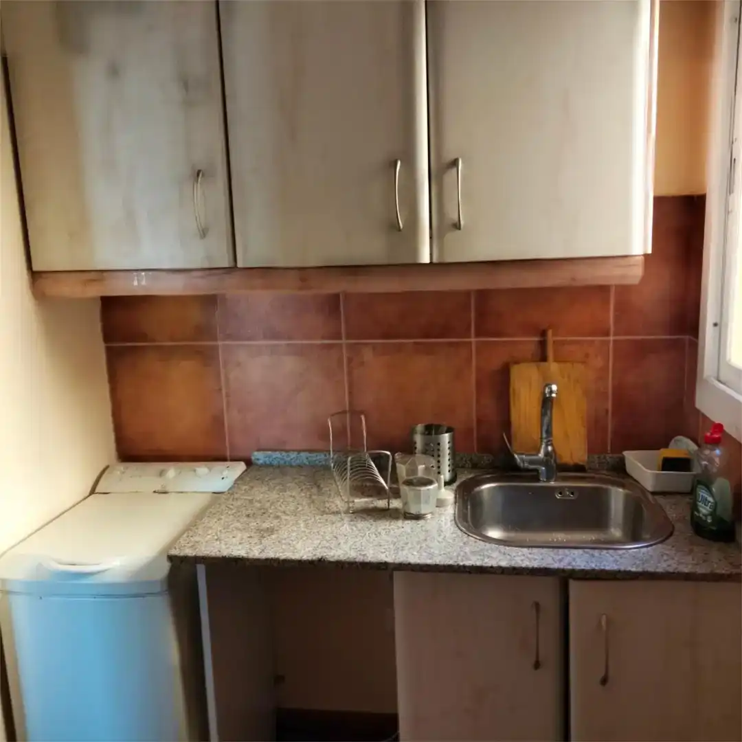 Cocina de Piso de alquiler en Rota con Amueblado, Lavadora y Microondas