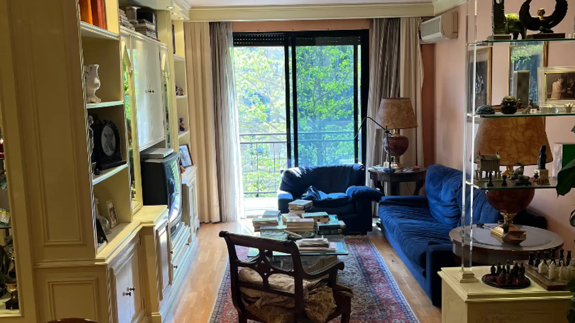 Sala de estar de Piso en venta en  Barcelona Capital con Aire acondicionado, Calefacción y Parquet