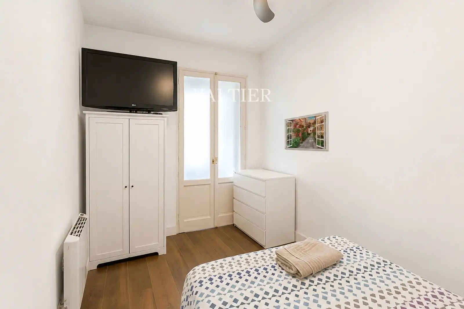 Schlafzimmer von Wohnung zur Miete in Madrid mit Klimaanlage und Möbliert