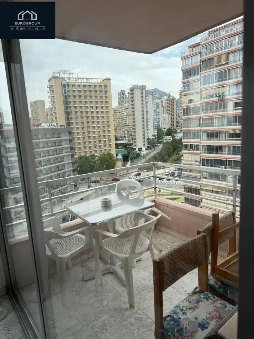 Terrasse von Wohnung zur Miete in Benidorm mit Klimaanlage, Möbliert und Gemeinschaftspool