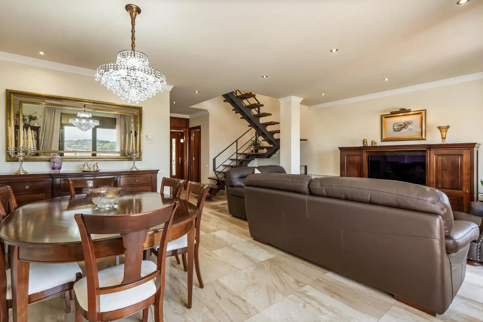 Wohnzimmer von Einfamilien-Reihenhaus zum Verkauf in Granollers mit Heizung, Privatgarten und Terrasse