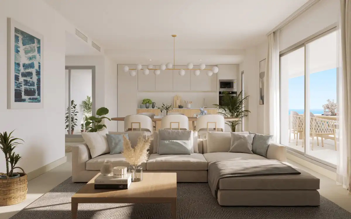 Living room of Flat for sale in Mijas  with Terrace and Storage room