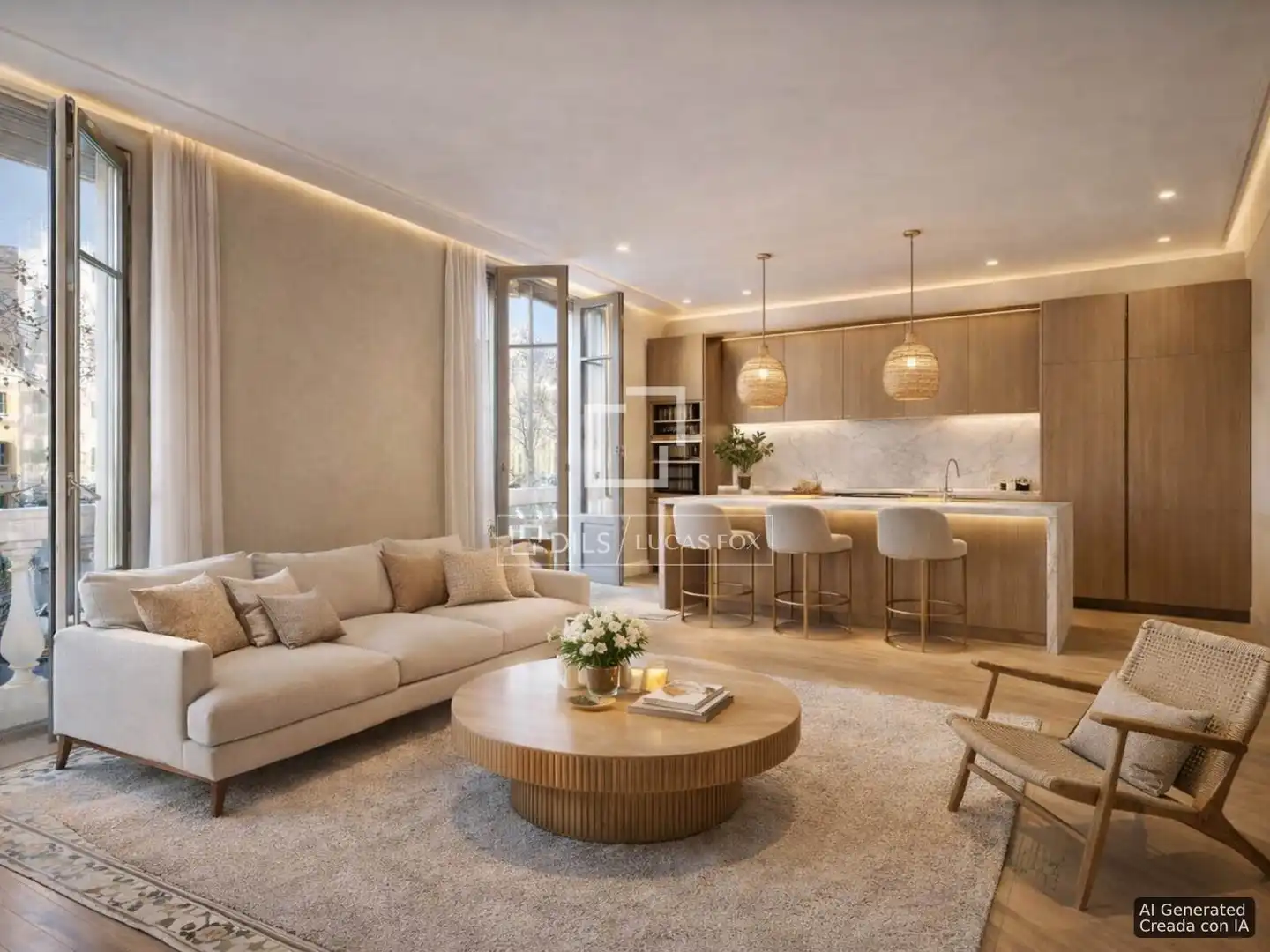 Sala de estar de Piso en venta en Barcelona con Calefacción, Parquet y Trastero