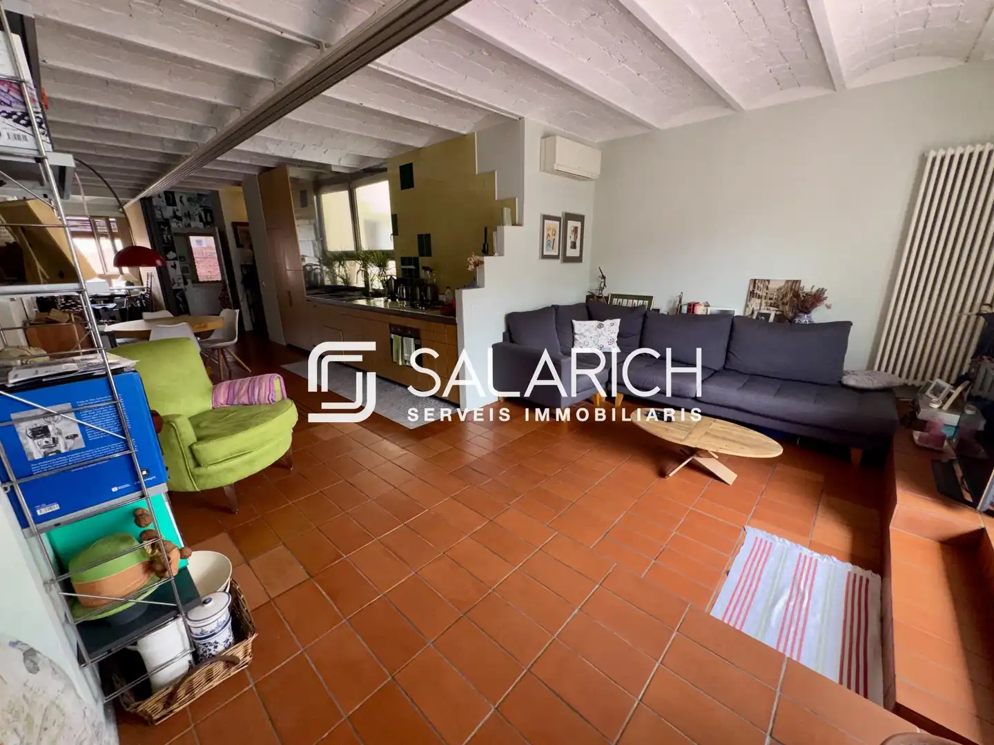 Sala de estar de Ático en venta en Barcelona con Aire acondicionado, Calefacción y Terraza