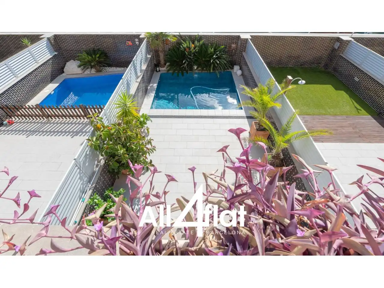 Piscina de Casa o chalet de alquiler en L'Hospitalet de Llobregat con Aire acondicionado, Calefacción y Jardín privado