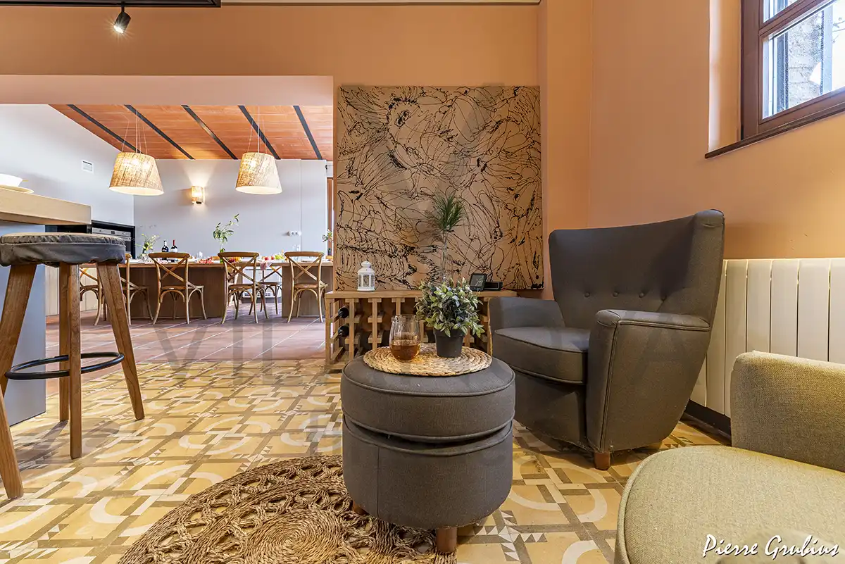 Sala d'estar de Finca rústica en venda en Riudoms amb Calefacció, Jardí privat i Terrassa