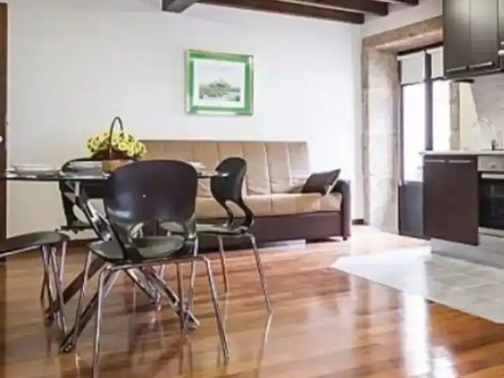 Wohnzimmer von Wohnung zur Miete in Carnota mit Möbliert und Balkon
