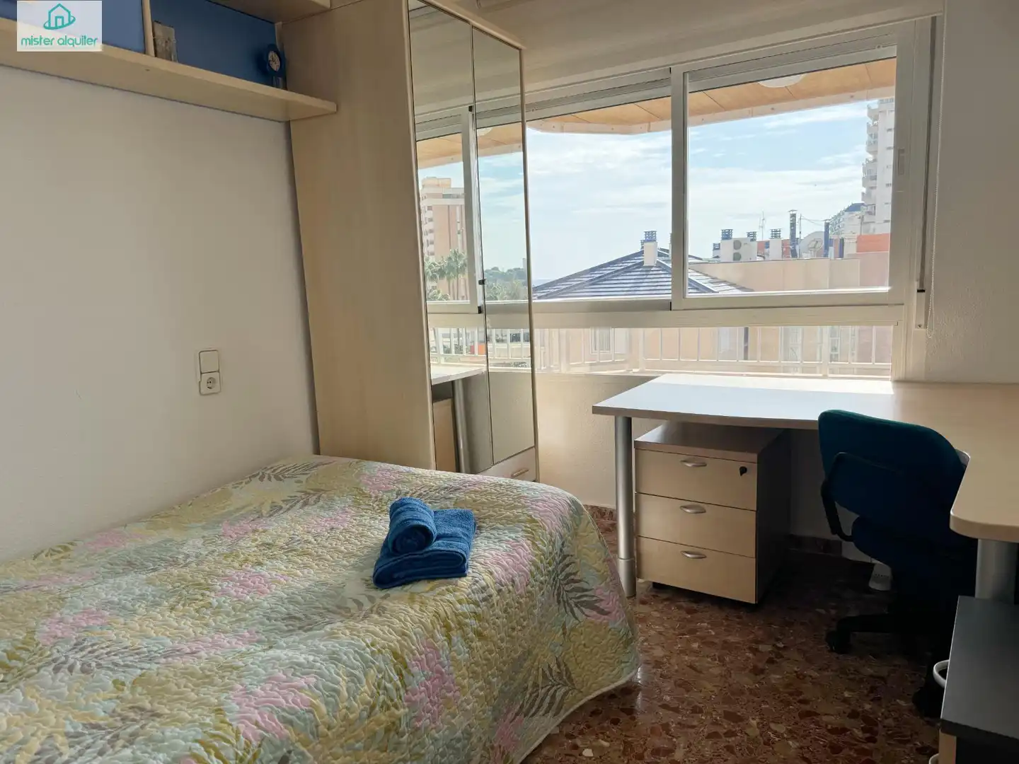 Bedroom of Apartments for rent in El Campello  with Air Conditioner, Terrace and Furnished
