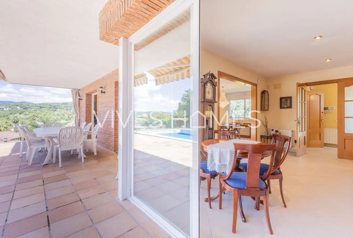 Garden of Houses for sale in Caldes d'Estrac  with Air Conditioner, Heating and Private garden