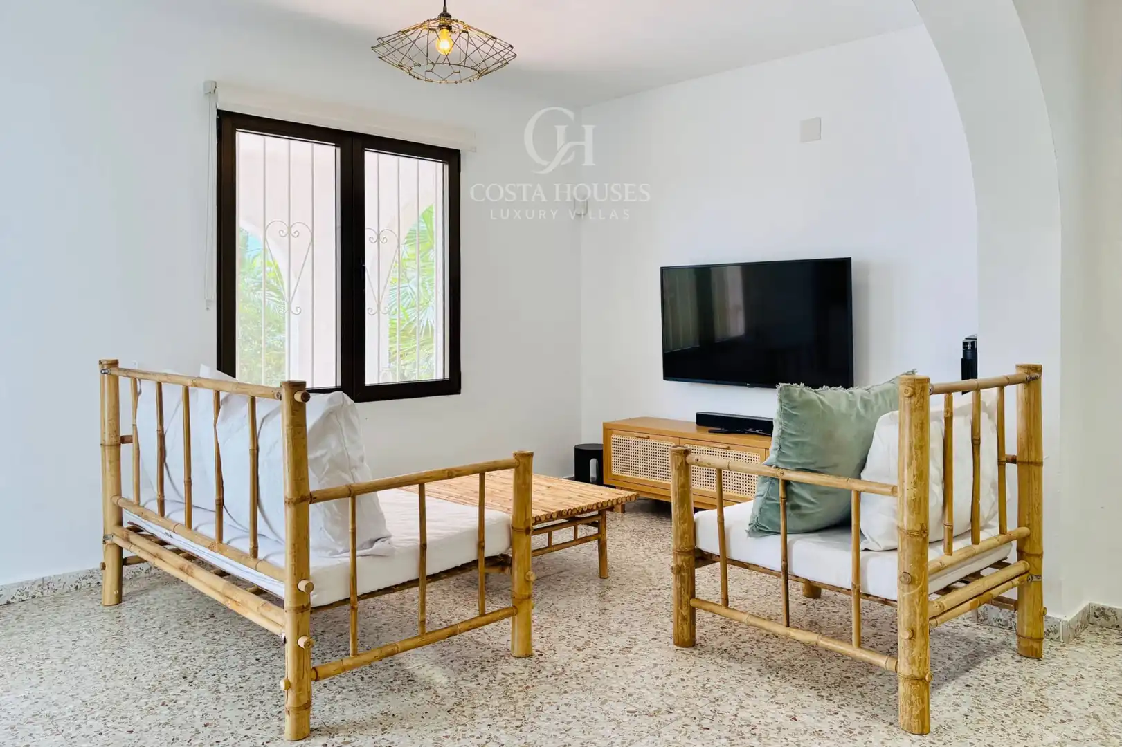 Sala de estar de Casa o chalet en venta en Benissa con Aire acondicionado, Calefacción y Jardín privado