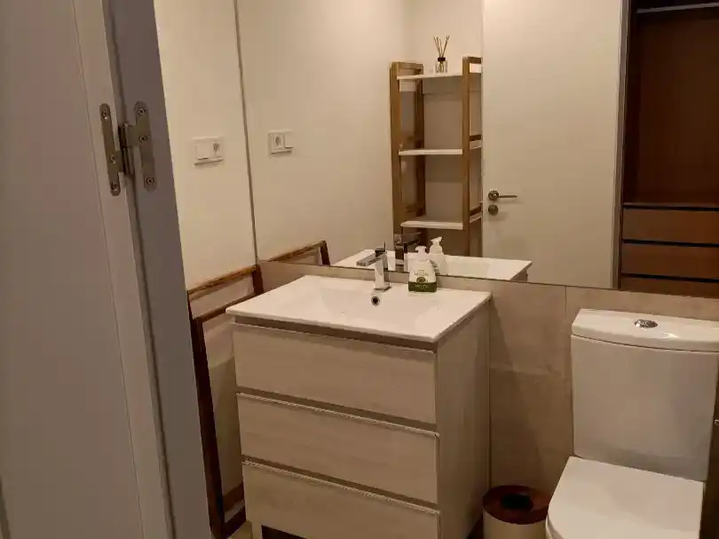 Bathroom of Flat for rent in  Madrid Capital  with Air Conditioner, Swimming Pool and Balcony
