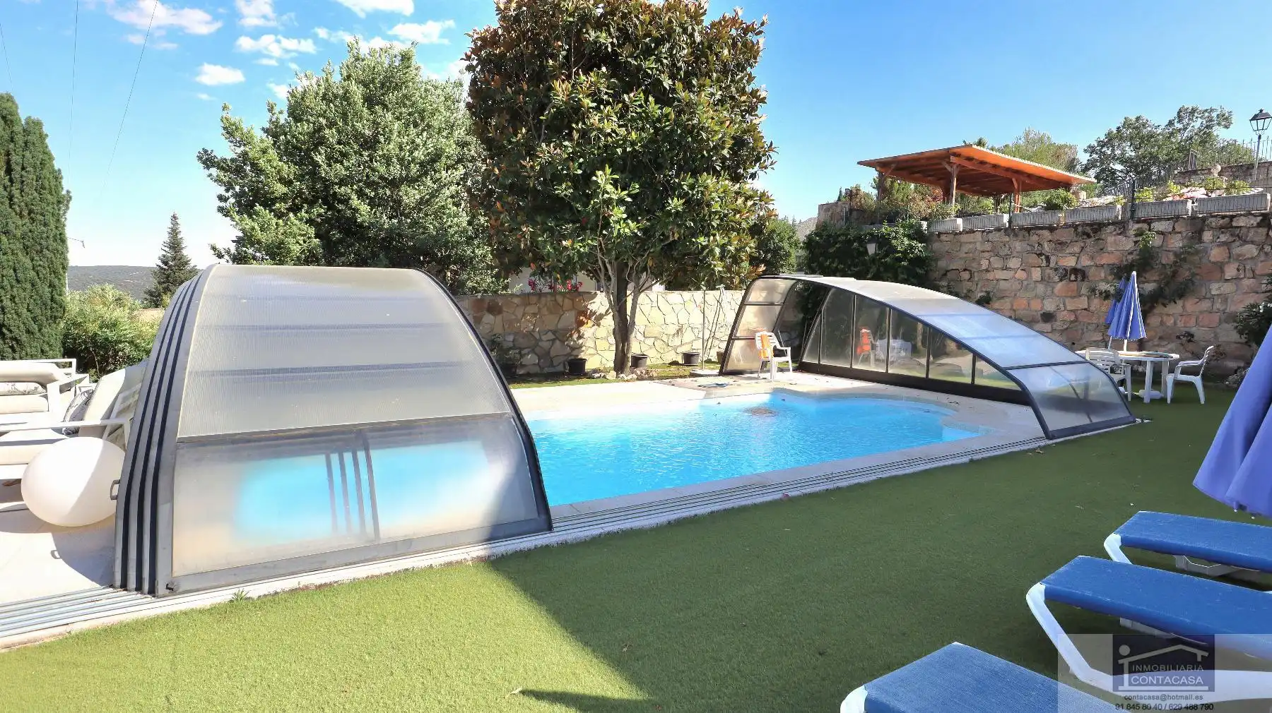 Piscina de Casa o chalet en venta en El Boalo - Cerceda – Mataelpino con Aire acondicionado, Calefacción y Terraza
