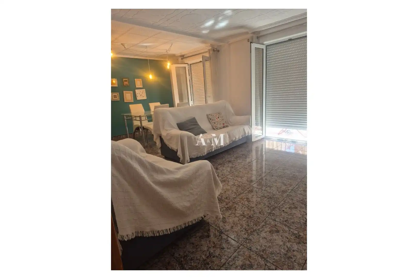 Sala d'estar de Pis de lloguer en Elche / Elx amb Terrassa, Moblat i Rentadora