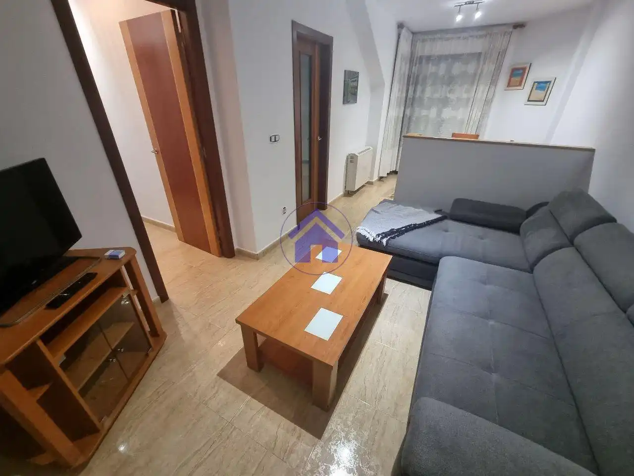 Sala de estar de Ático de alquiler en Pontevedra Capital  con Calefacción, Amueblado y Balcón