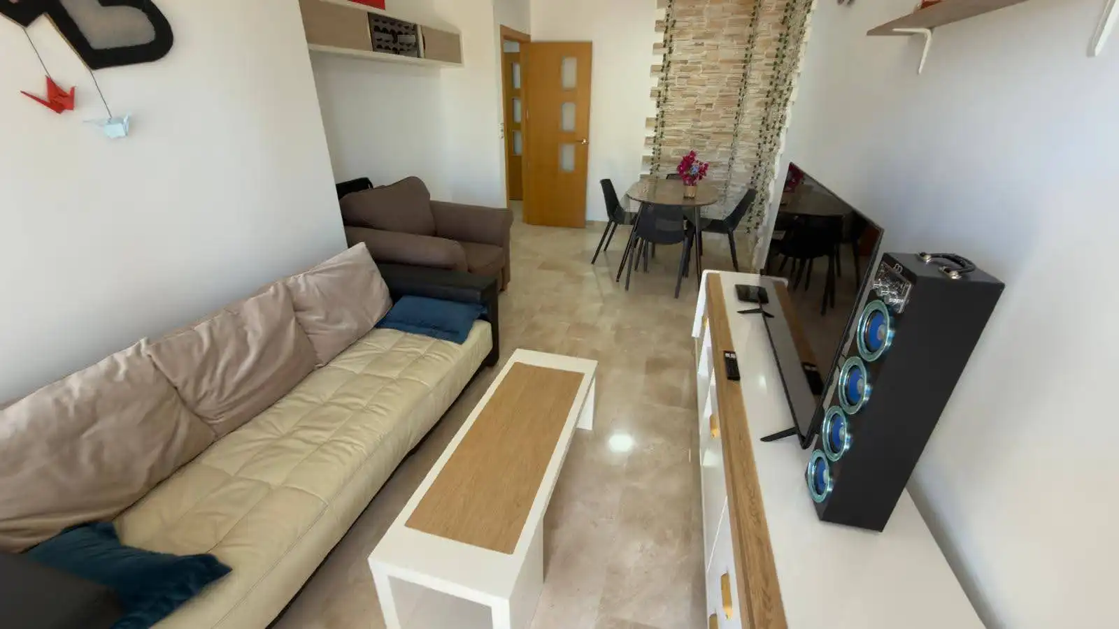 Sala d'estar de Apartament en venda en Murcia amb Terrassa, Moblat i Piscina comunitària