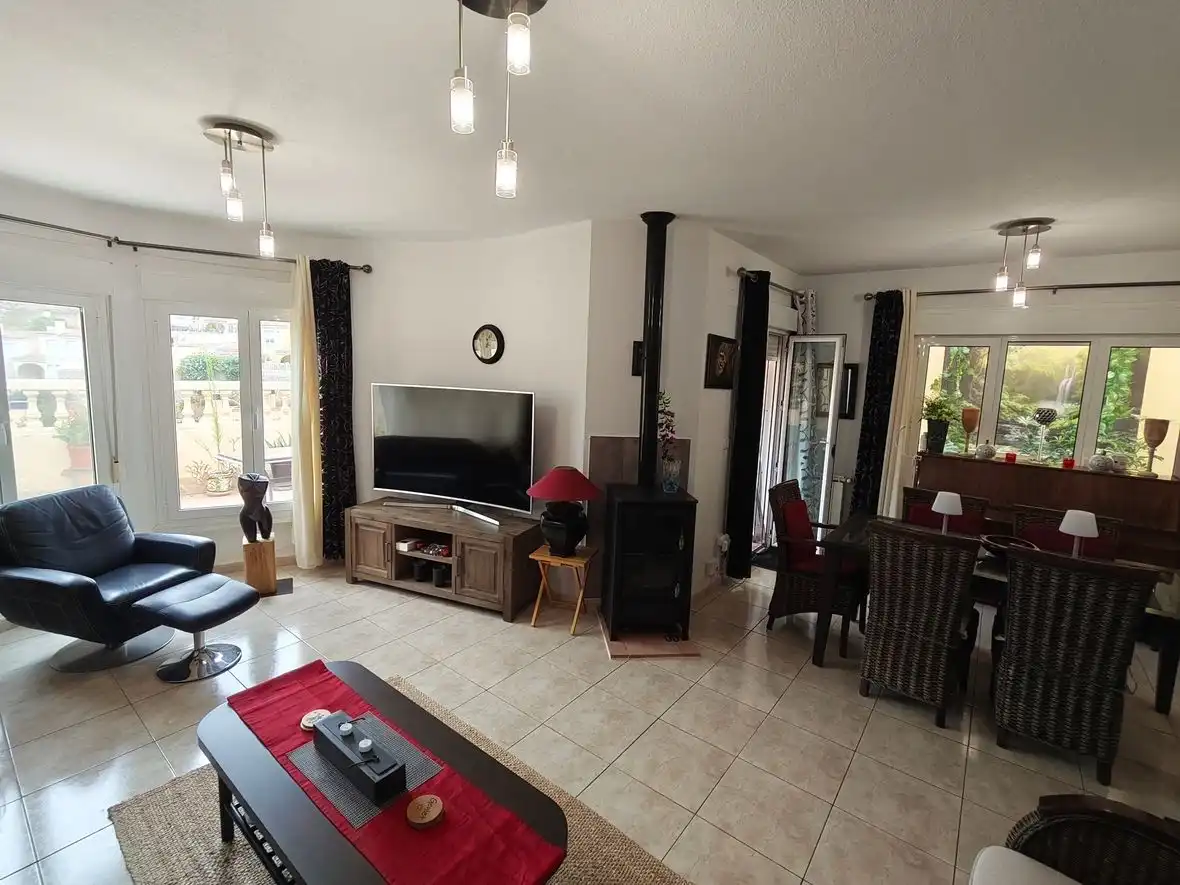 Living room of Houses for sale in Gata de Gorgos  with Air Conditioner, Terrace and Balcony